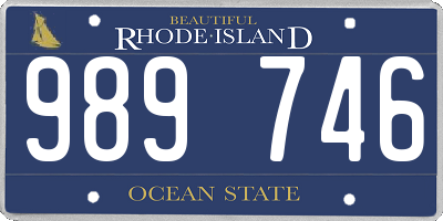 RI license plate 989746