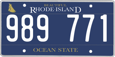 RI license plate 989771