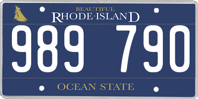 RI license plate 989790