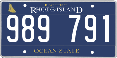 RI license plate 989791