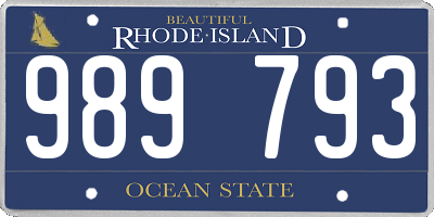 RI license plate 989793