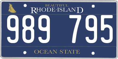 RI license plate 989795