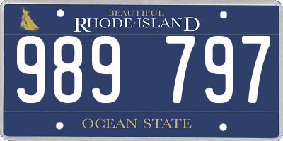 RI license plate 989797