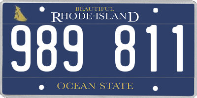 RI license plate 989811