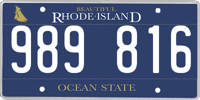 RI license plate 989816