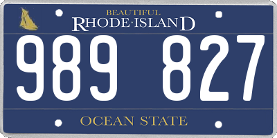 RI license plate 989827