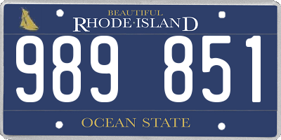 RI license plate 989851