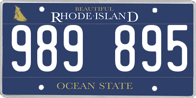 RI license plate 989895