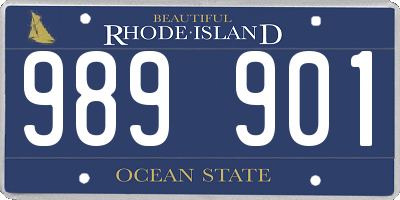 RI license plate 989901