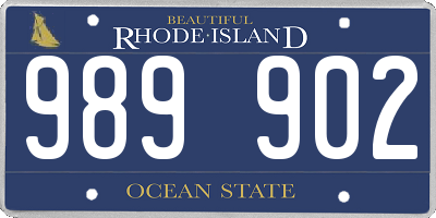 RI license plate 989902