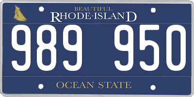 RI license plate 989950