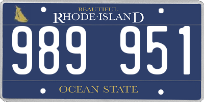 RI license plate 989951