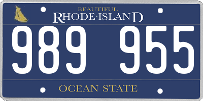 RI license plate 989955