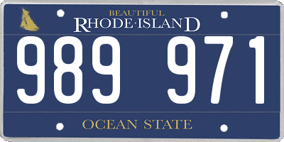 RI license plate 989971