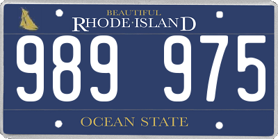 RI license plate 989975