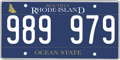 RI license plate 989979