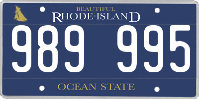 RI license plate 989995