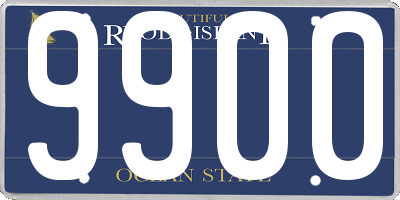 RI license plate 9900