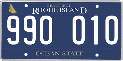 RI license plate 990010