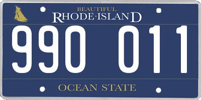 RI license plate 990011