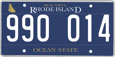 RI license plate 990014