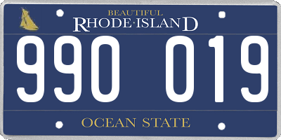 RI license plate 990019