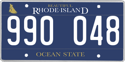 RI license plate 990048