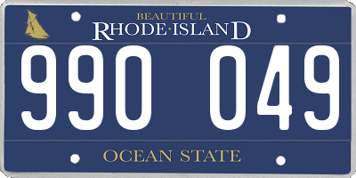 RI license plate 990049