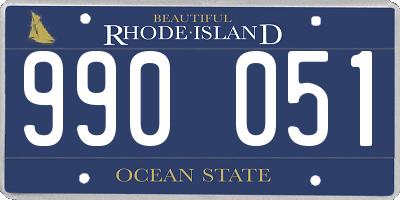 RI license plate 990051