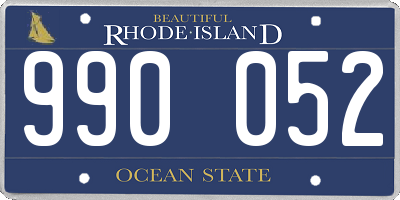 RI license plate 990052