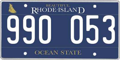 RI license plate 990053