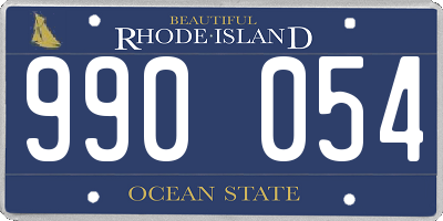 RI license plate 990054