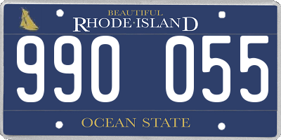 RI license plate 990055