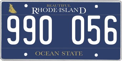 RI license plate 990056