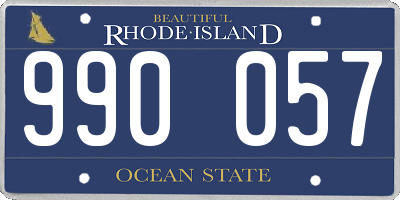 RI license plate 990057