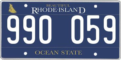 RI license plate 990059