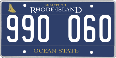 RI license plate 990060