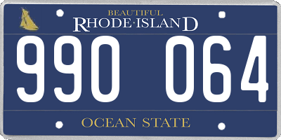 RI license plate 990064