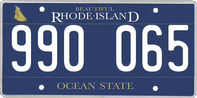 RI license plate 990065