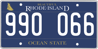 RI license plate 990066