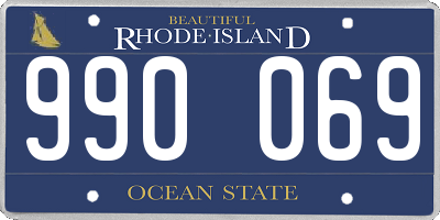 RI license plate 990069