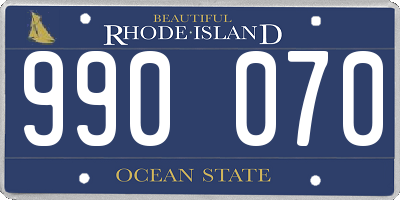 RI license plate 990070