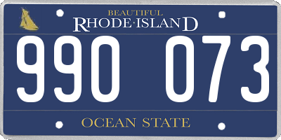 RI license plate 990073