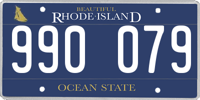 RI license plate 990079