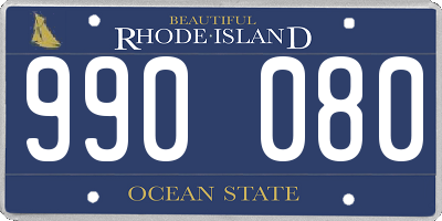 RI license plate 990080