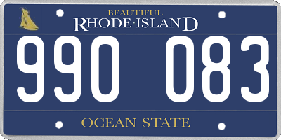 RI license plate 990083