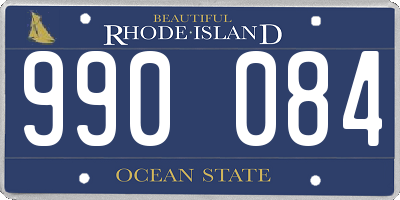 RI license plate 990084