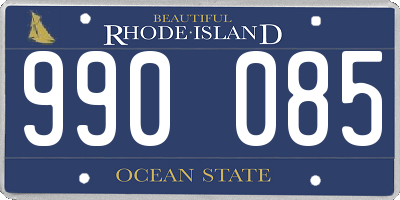 RI license plate 990085