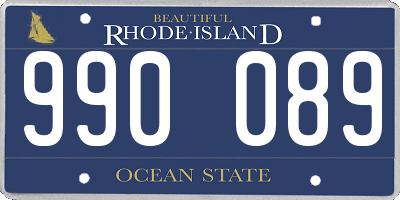 RI license plate 990089