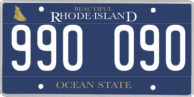 RI license plate 990090